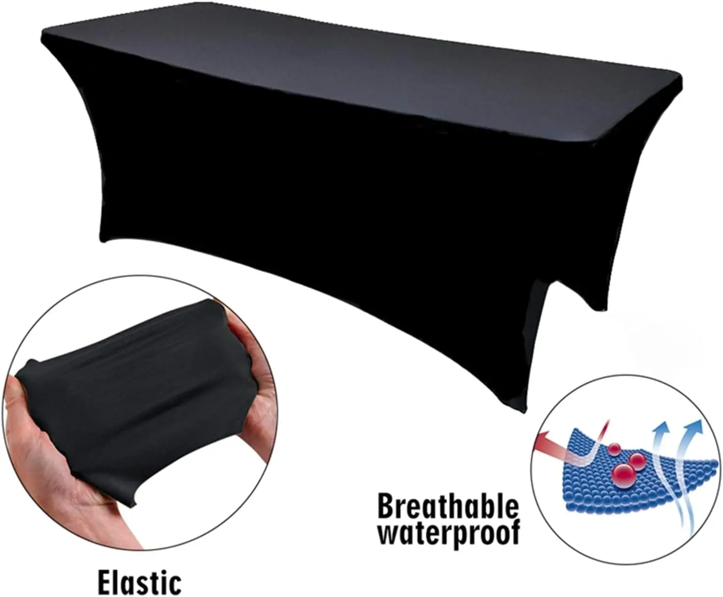 Solid Stretch Spandex  Cover for Keyboard Stand black Accessories Outdoor Party DJ Tradeshow Banquet Vendor Wedding Celebration