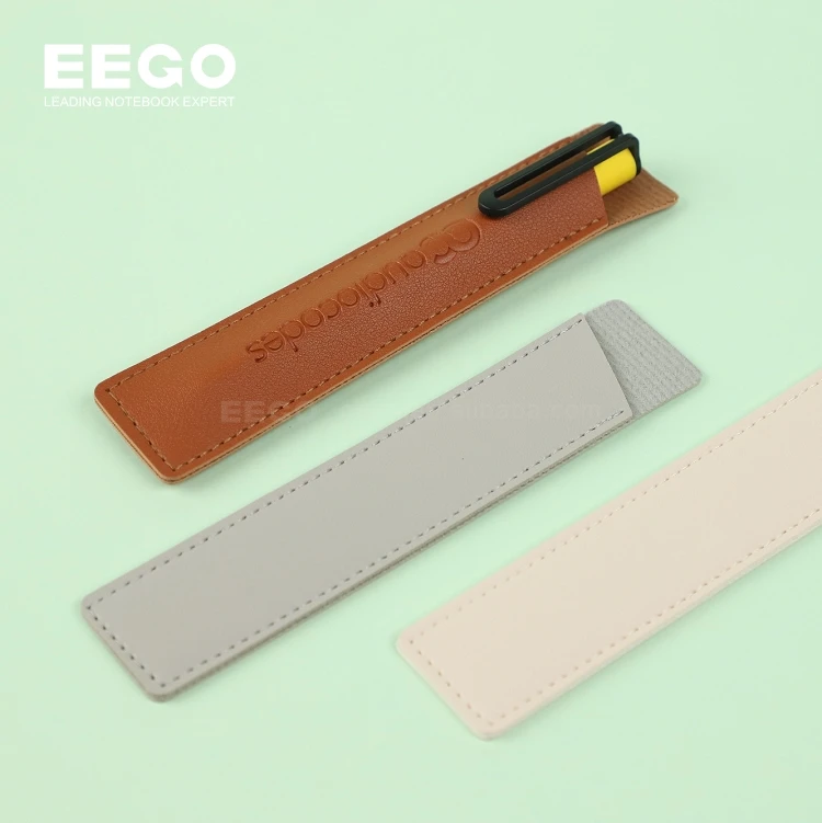 2023 New Product Custom Logo Leather Pen Sleeve Bag Case For Student