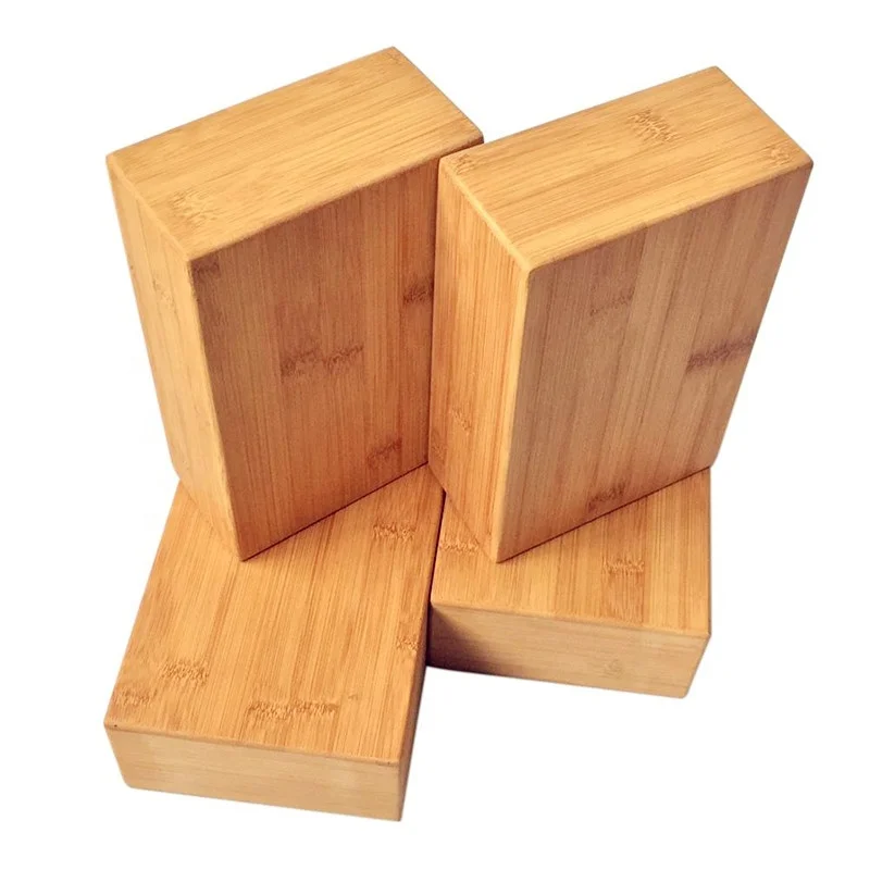 Wholesale Custom Logo Eco Friendly Non-Slip Fitness Gymnastics Training Natural Bamboo Yoga Block Brick