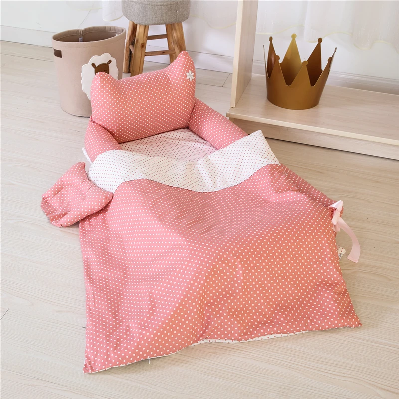 Переносной сверхмягкий дышащий шезлонг для новорожденных, люлька-кокон, плотно прилегающая кровать, детское спальное гнездо