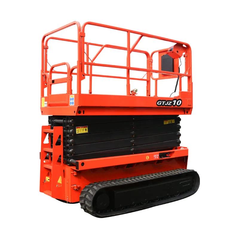 Qiyun Kinglift Crawler Self-propelled Scissor Lift 8m Manganese steel hydraulic AC aerial work platform