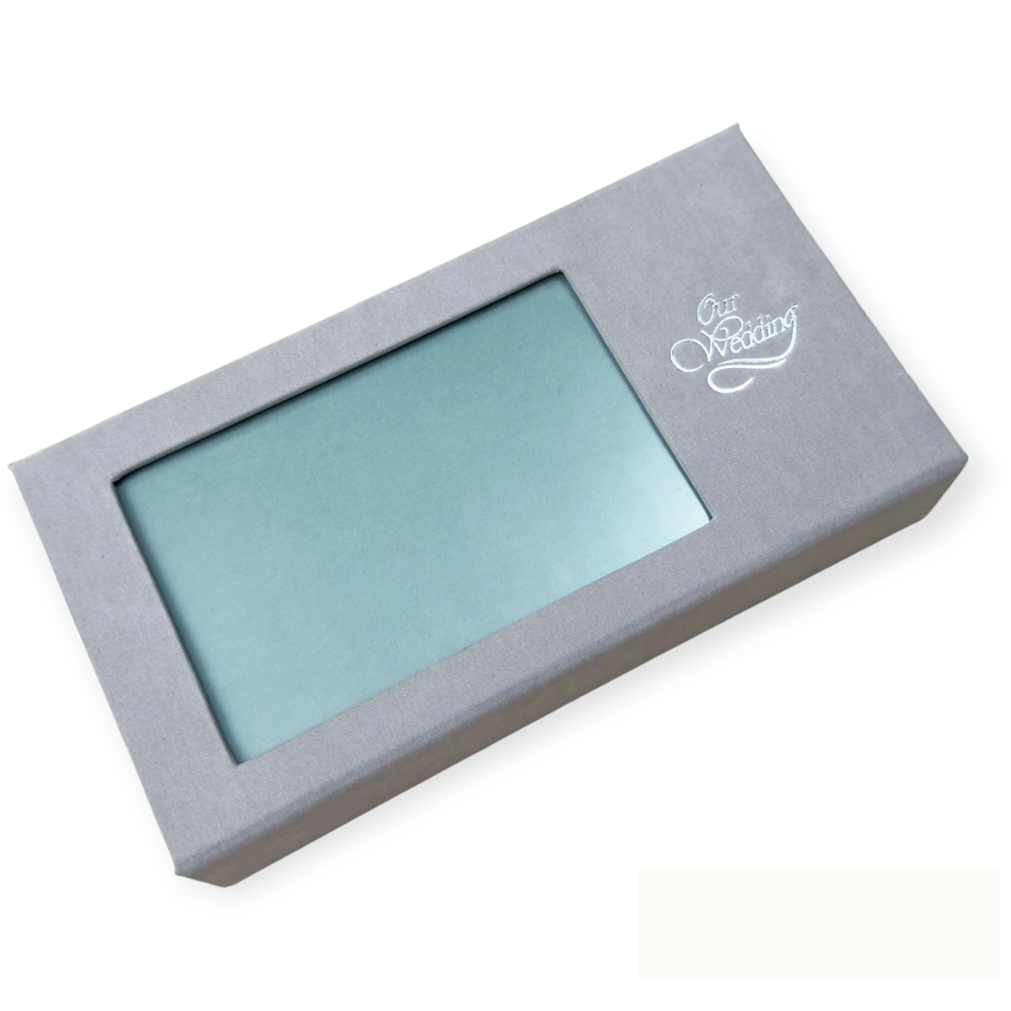 New Design Cream Gray Beige Fabric Box Photographer Gift 4*6 5x7 Album USB Linen Prints Photo Box For Glass USB flash Drive