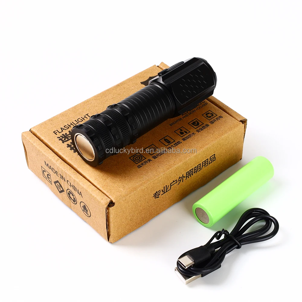 Waterproof Aluminum Small USB Rechargeable Powerful High Bright 9W Mini EDC LED Flashlight with Clip