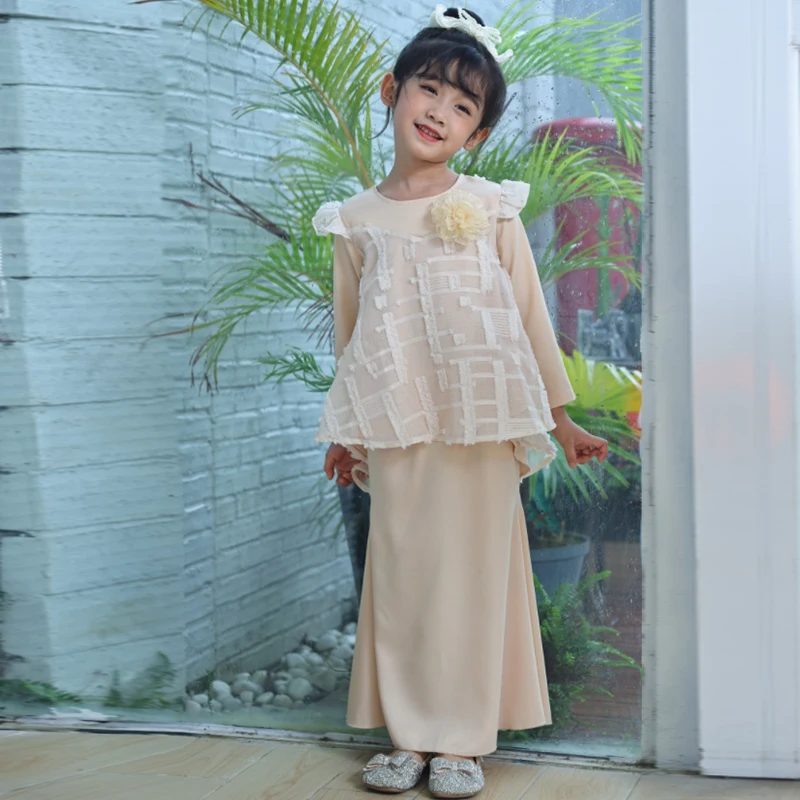 Wholesale Custom Islam Casual Plain Muslim Girl Dubai Abaya baju kurung malaysia