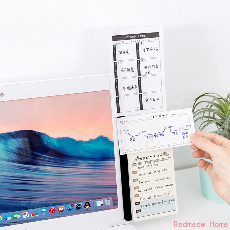 Sticky Notes Holder Self Stick Notes Memo Board Message Pad for Monitors
