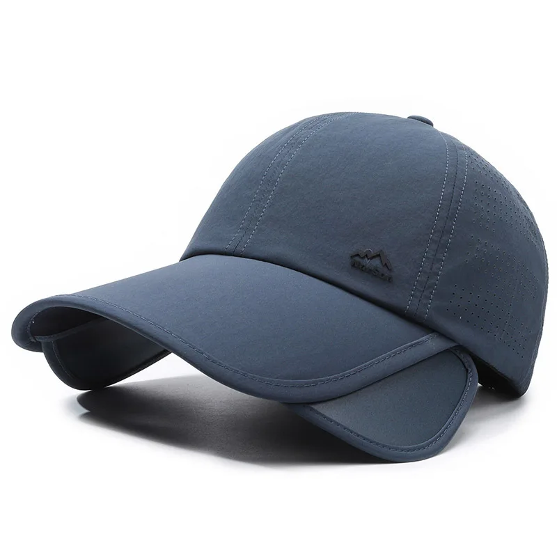 3D Embroidery Breathable Punched Peaked Travel Cap Quick-Drying Full Mesh Baseball Cap