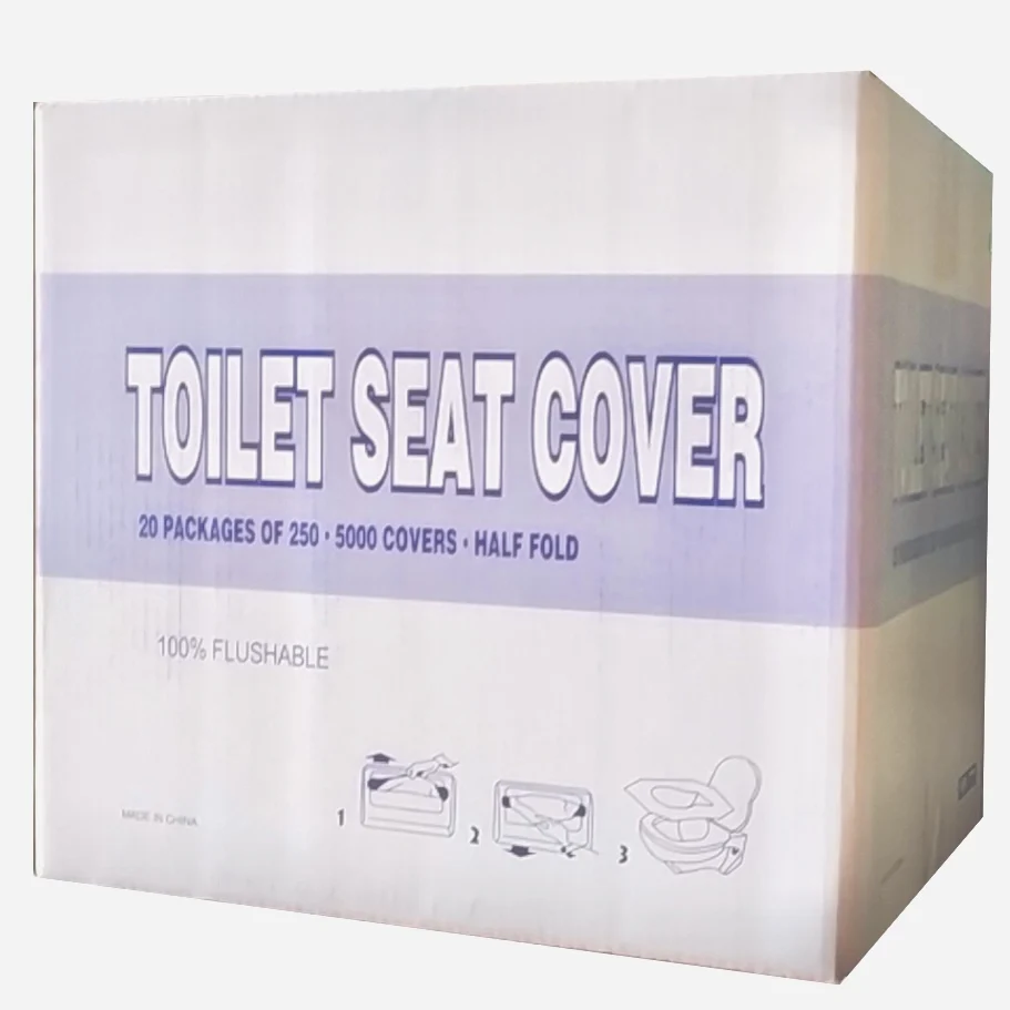 Eco-friendly disposable paper toilet seat covers 250 sheets pack