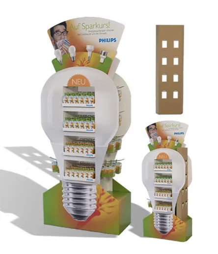 hot sale portable and foldable cardboard stand POP advertising innovative display stand for supermarket