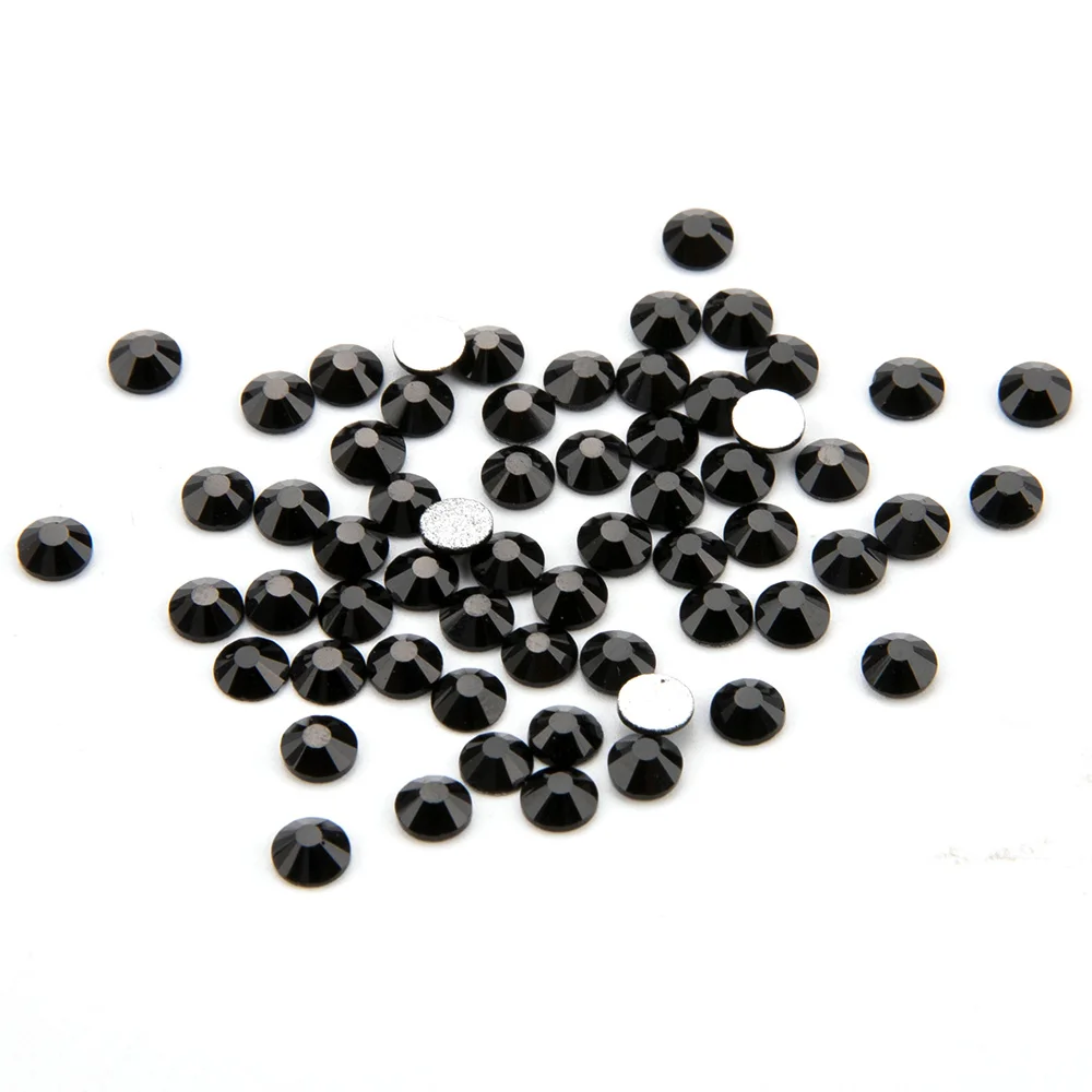 Стразы SS20 без горячей фиксации, лучшее качество, черные Стразы для ногтей