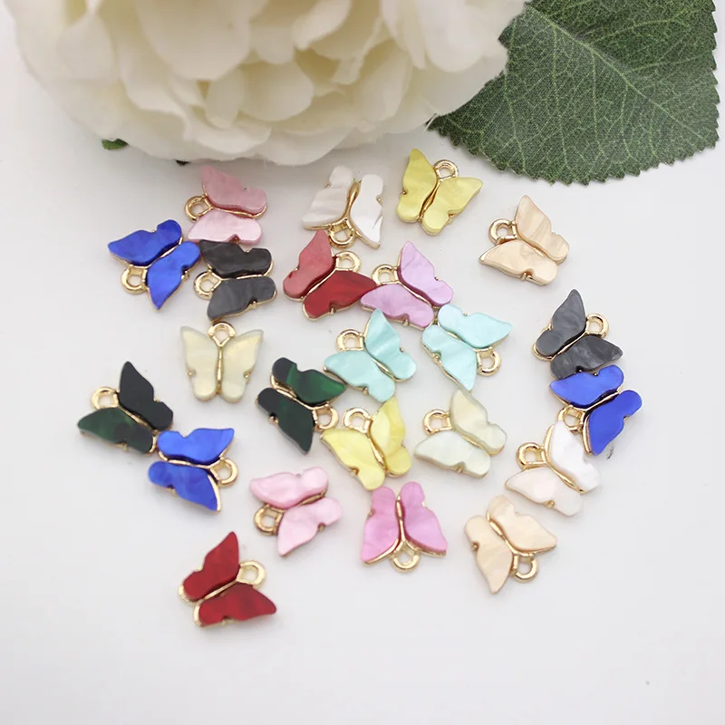 European and American fashion butterfly alloy accessories female key chain pendant DIY accessories Bracelet Earrings Necklace