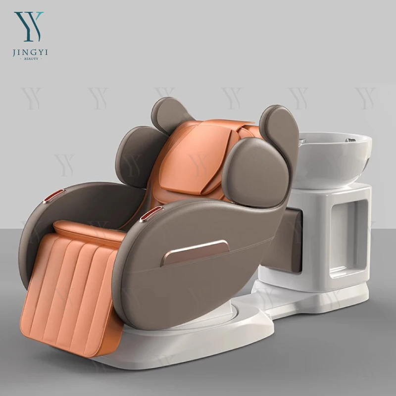 Customizable electric reclining knead massage shampoo chair hair salon washing water therapy head spa chair beauty