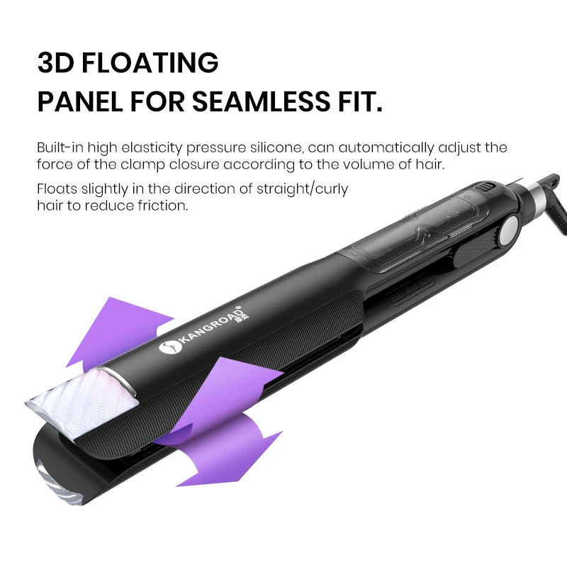 Professional Steam Hair Straightener Titanium Ceramic Coated Flat Iron portable private label hair straightener electronic