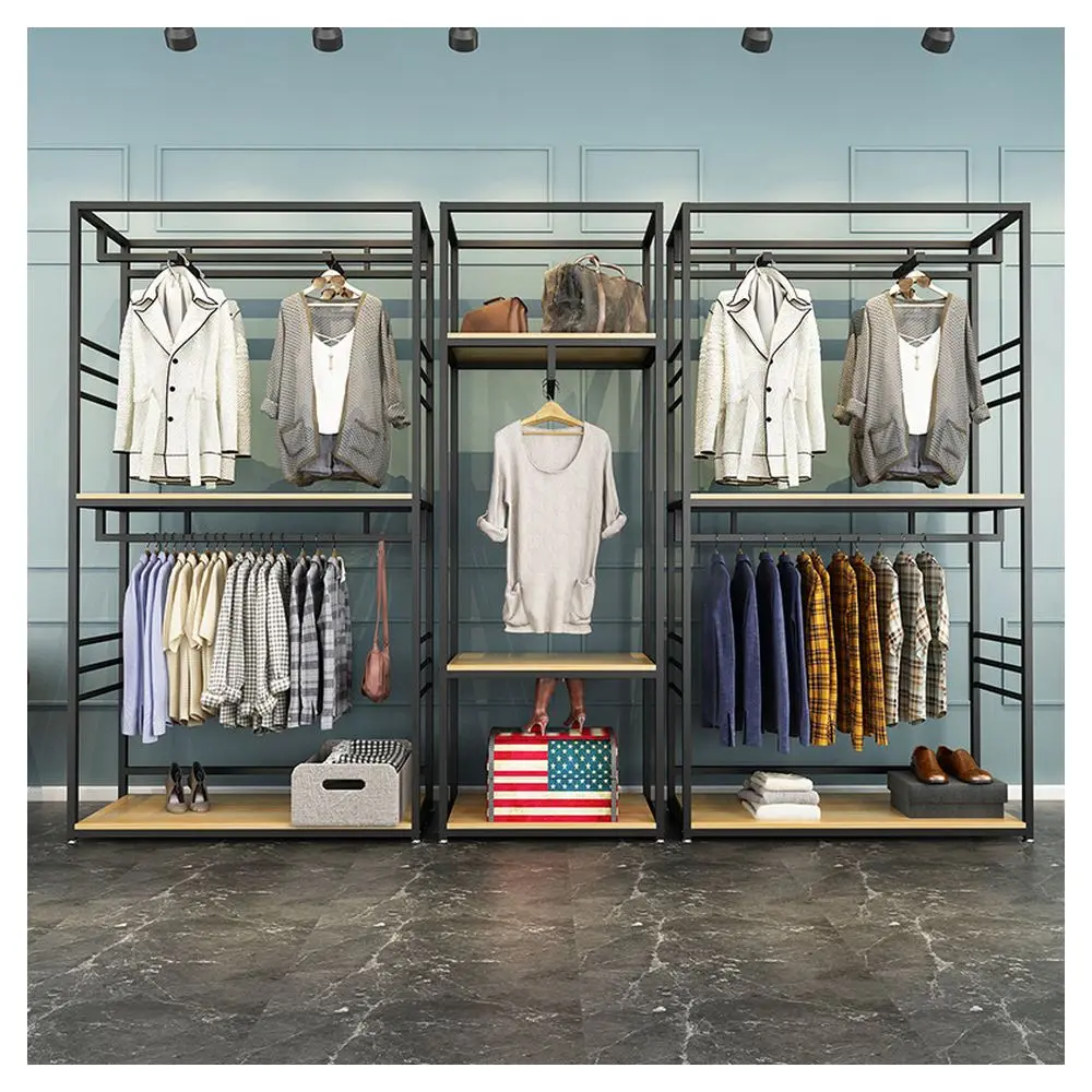 Prima Hot Sale Shop Metal Clothes Display Racks Shelf for Clothing Shop