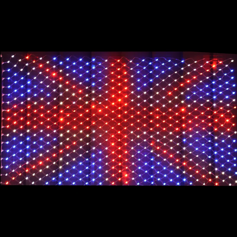 High Quality Give Out Light Plug Mesh String Light Flag Lights Of Various Countries For Yard Patio Pathway Decoration