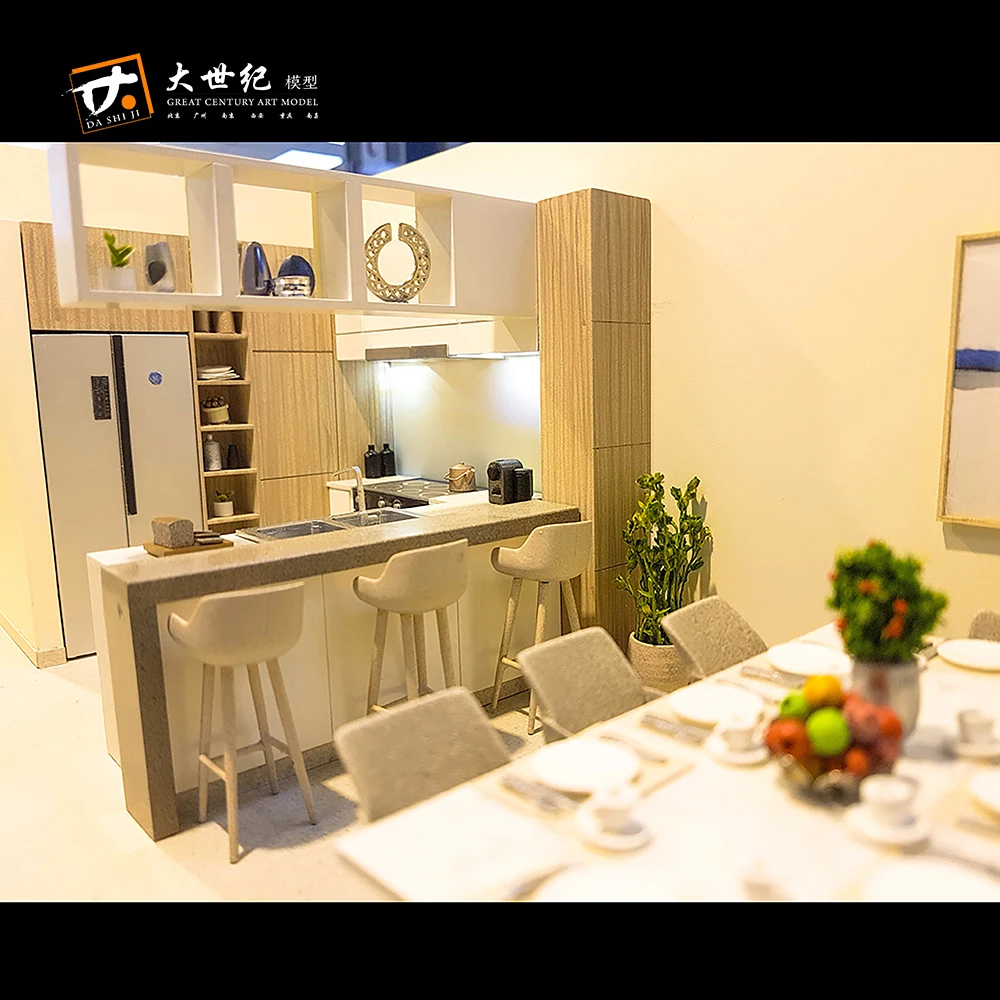 Two bedroom apartment model with furniture