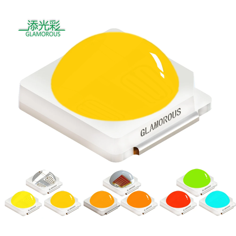 High quality Free Samples 3030 Lens LED Chip White Light  Warm White 3500-6500K 1W 3030 SMD LED With Lens Chip Factory Shipment