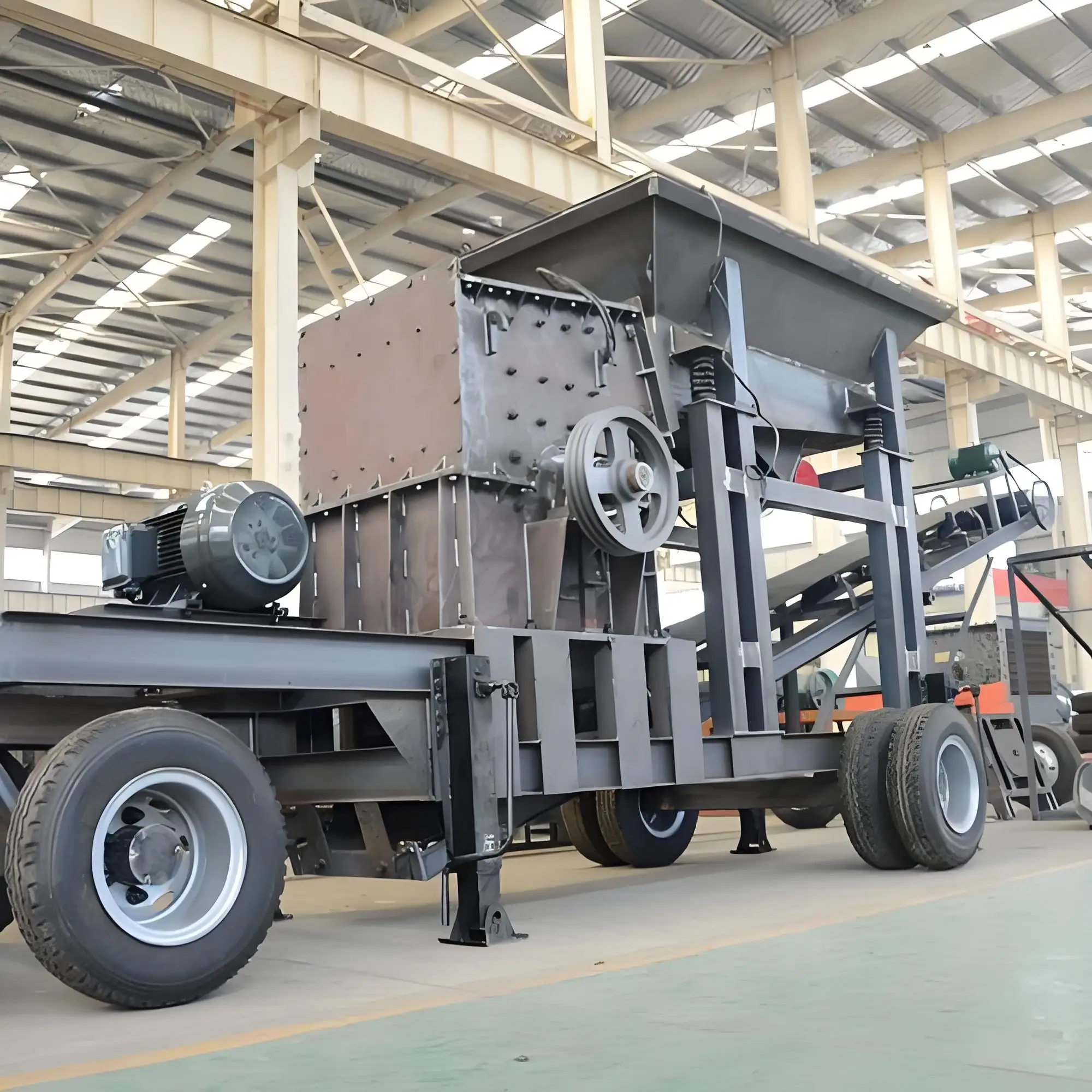 Mining Hard Rock Crusher Quarry Portable Stone Crushing Plant Mobile Jaw Hammer Impact Crusher Construction Waste Ore Processing