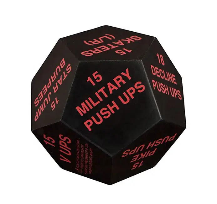 Custom 12 Sided Workout Yoga Anti Stress Game Cube Fitness PU Foam exercise Dice