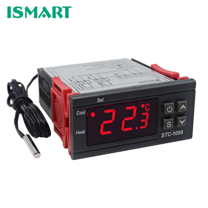  STC-1000 STC 1000 светодиодный цифровой термостат для инкубатора регулятор температуры Терморегулятор реле нагревательные охладительные