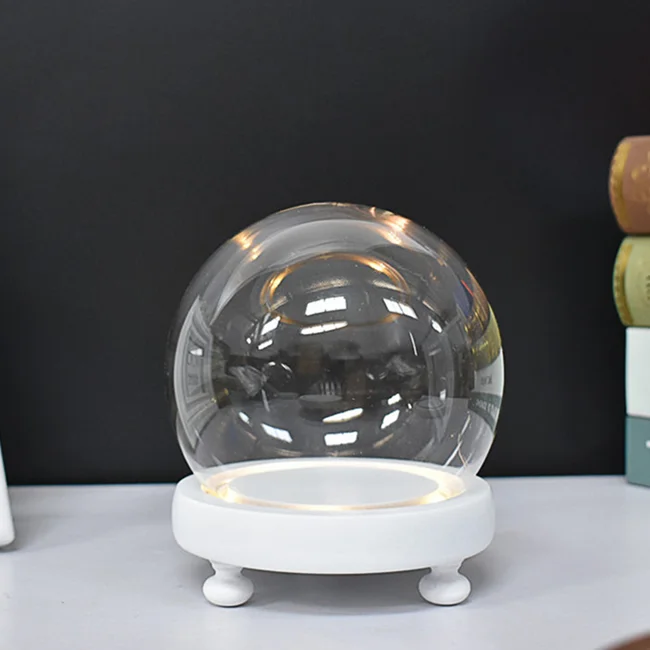 Wholesale Display Decorative glass dome Clear Round Top Borosilicate Jar Container Glass Dome Cloche