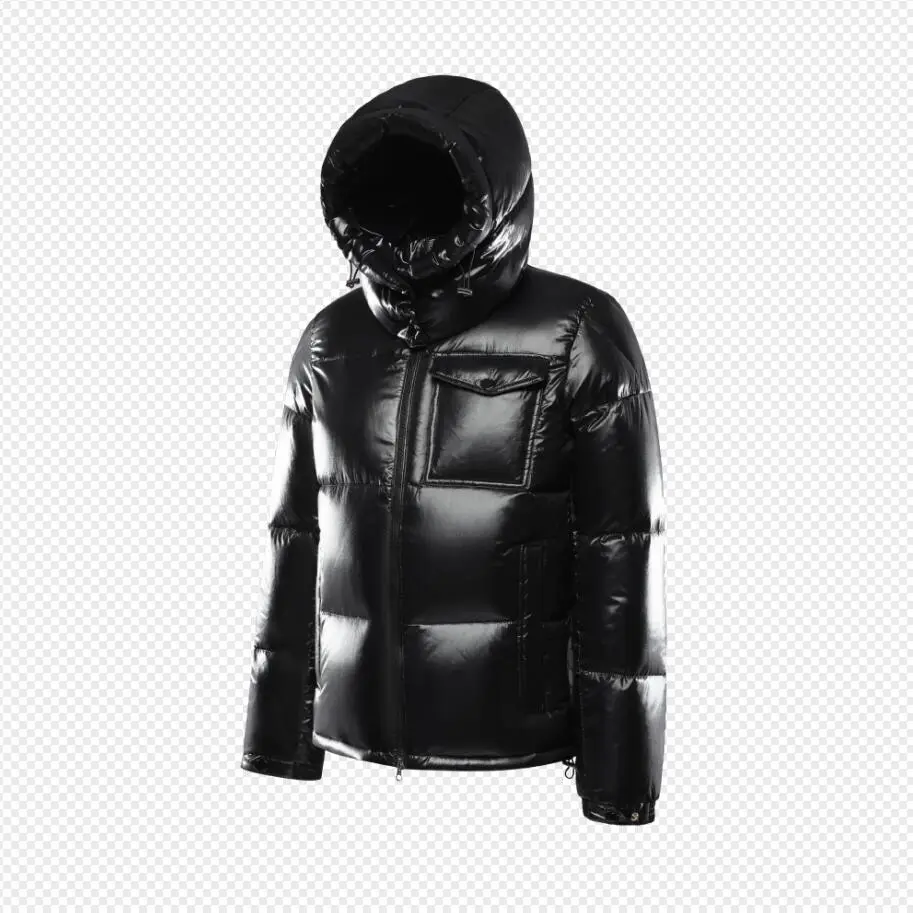 Wholesale Winter bubble padded puffer jacket Goose Down Mens Duck Down Jacket Winter Shiny Down Jacket for men