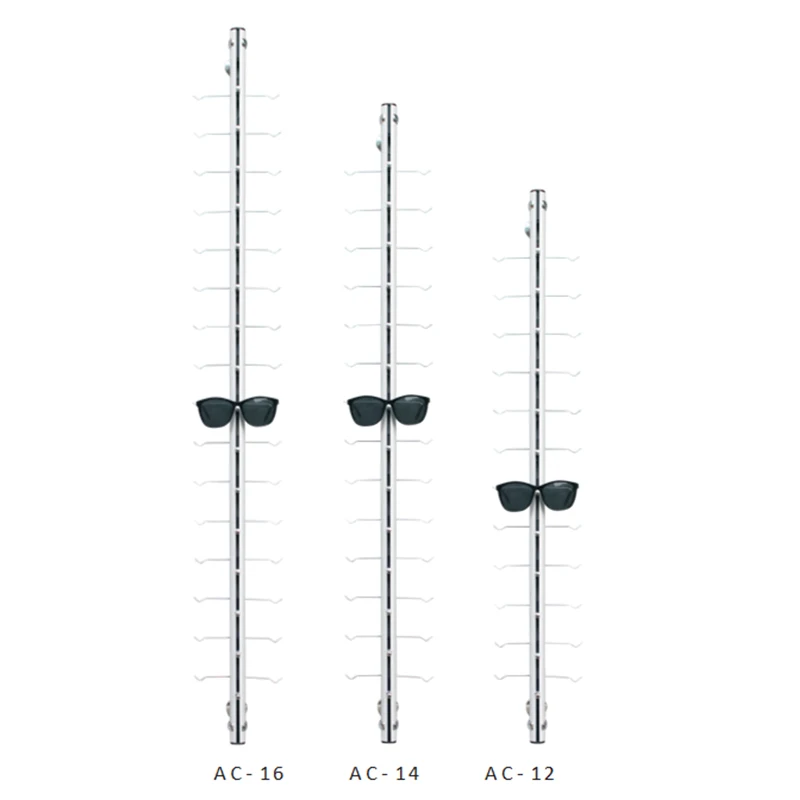 Glasses Display Rack with Lock Floor-standing Sunglasses Aluminum Spectacle Rods
