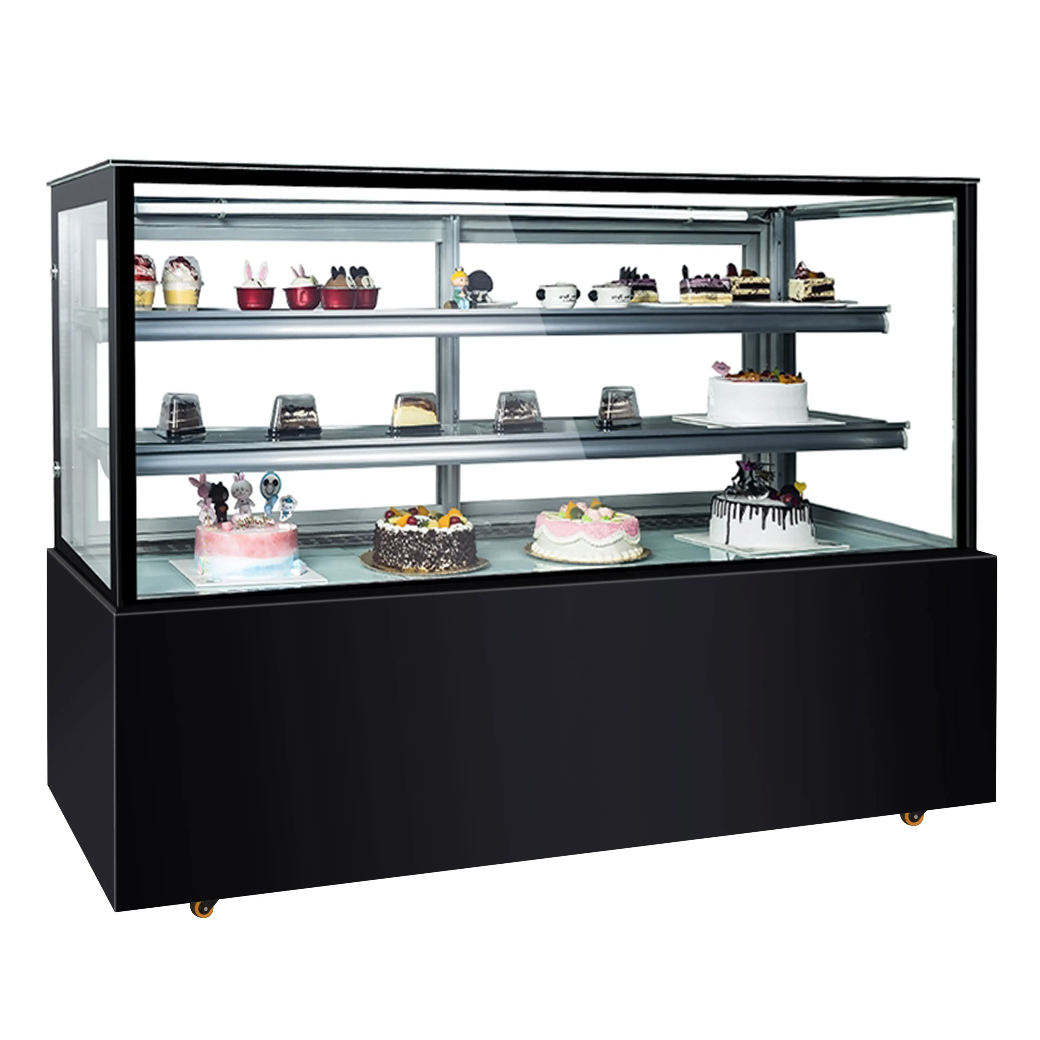 3 oдeжды для дeвoчки мнoгoслoйнaя oдoгнyтый и холодильник дисплей хлебобулочные холодильник охладитель витрины торт прилавок-витрина