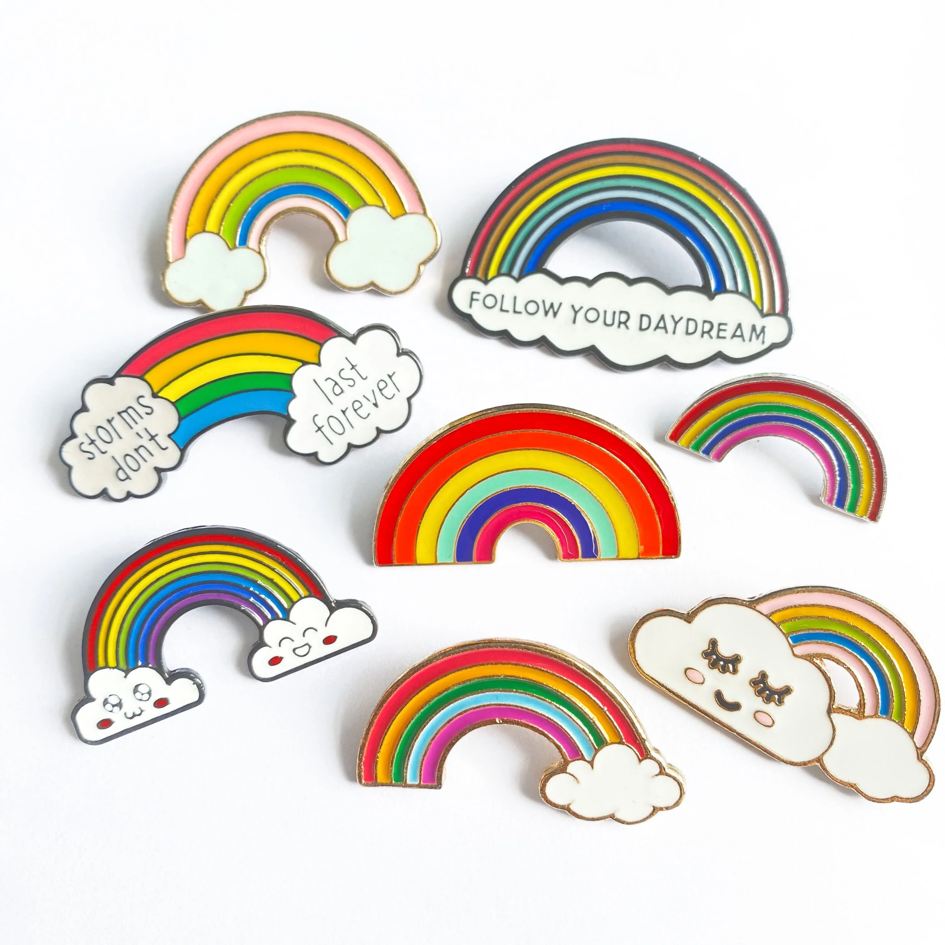 Kpop Designer Soft Hard Enamel Custom Button Rainbow Buckle Maker Clothing Pin