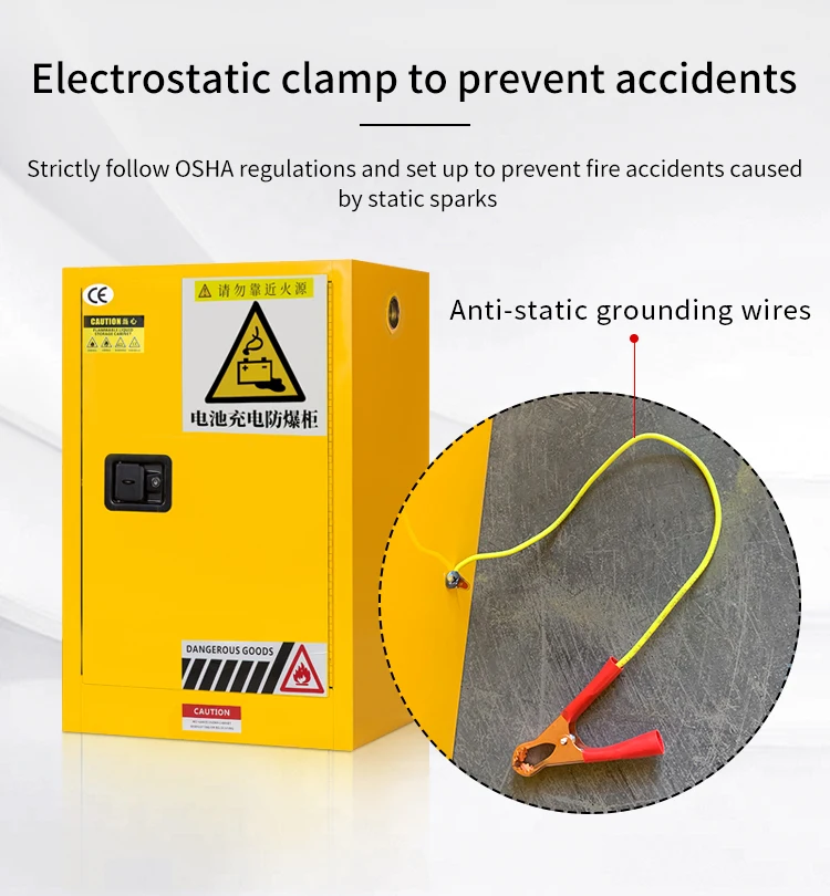 Automatic Door Safety cabinet for storing flammable liquids Laboratory