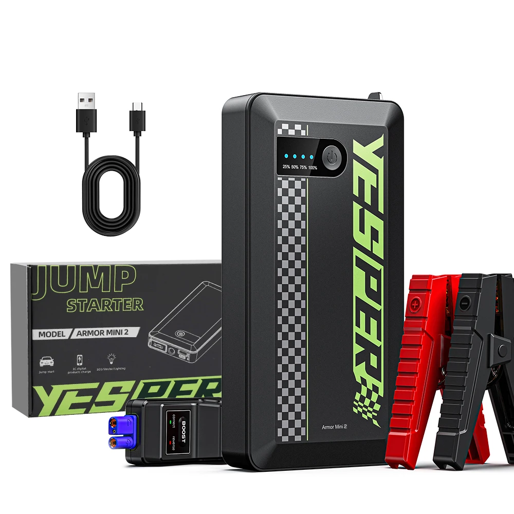 yesper Armor mini 2 portable car starter 12V lithium battery jump starter with power bank for engineer
