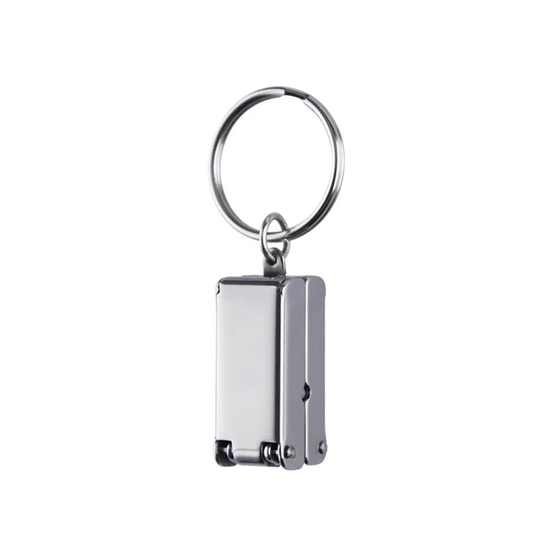 Wholesale stainless steel travel personal care tool portable nail cutter tool mini size folding nail clipper with keychain