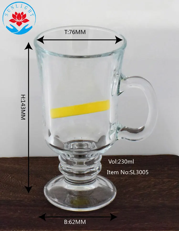 Hot Sale Irish Coffee Glass Cup/Glass Coffee Mug/Milk Tea Glass Mug