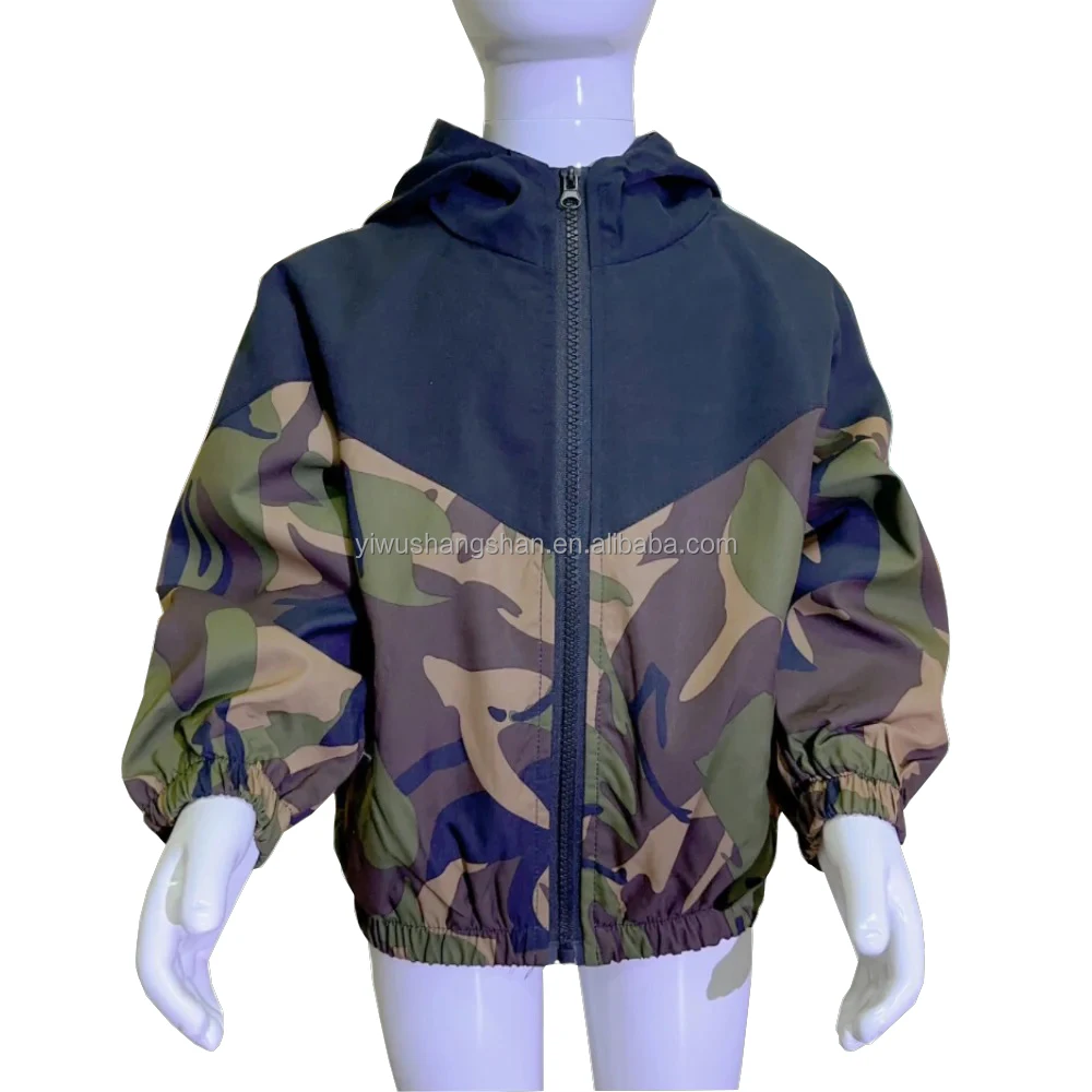 Hot Selling Children Kids Jacket Dacron Fabric Windproof&Windbreak Mesh Lining Camouflage Print Unisex Boys Girls Jacket