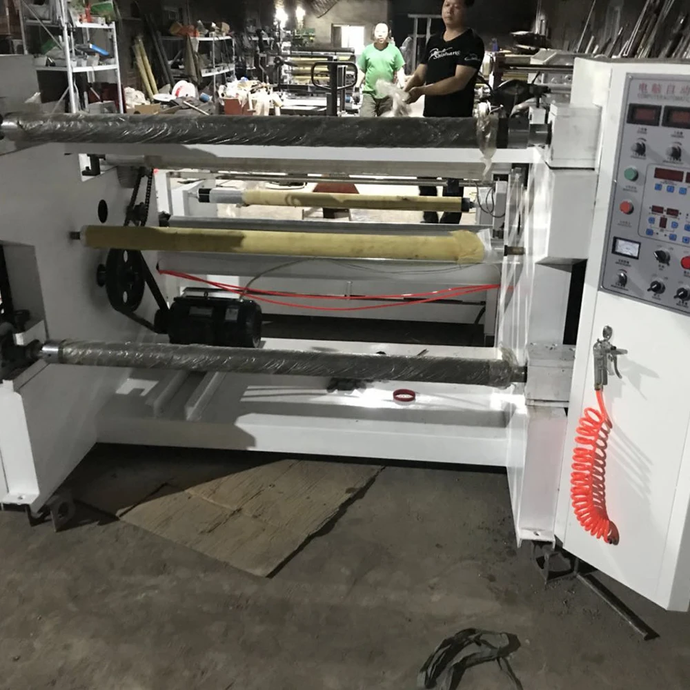 Thermal paper slitting and rewinding machine non woven fabric paper roll saw slitter cutting machine