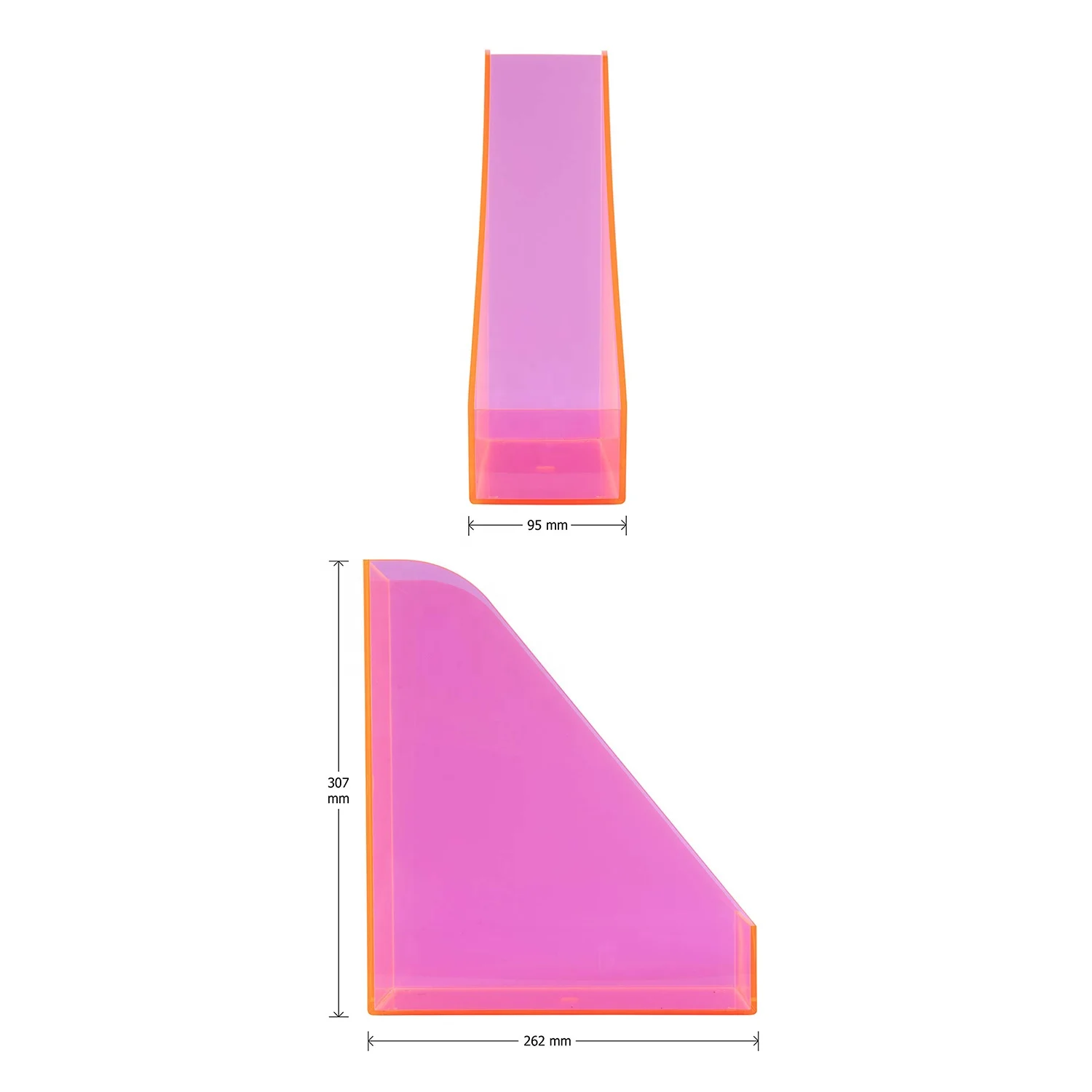 Acrylic iridescent magazine holder