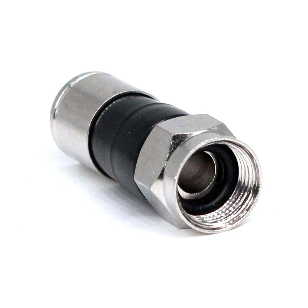 Low Loss RG59 RG11 Rg6 Coax Cable Cord Extender For HD TV 3Ft RG6 Patch Cable Black Coaxial Cable 75 Ohm With F Connector