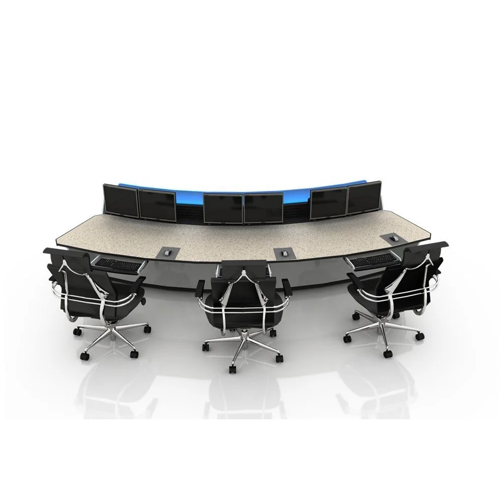 OEM/ODM Ergonomically Designed CCTV Console Command and Control Room Console Command Center Console