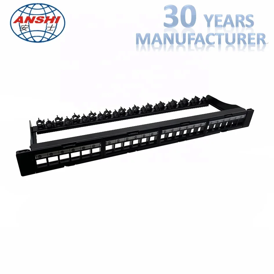 ANSHI New Type CAT5E CAT6 CAT6A 24 Port UTP Patch Panel