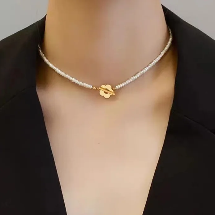 Модные Винтажные женские пресноводный жемчуг колье ожерелья ювелирные изделия бусины ожерелье с подвеской в виде