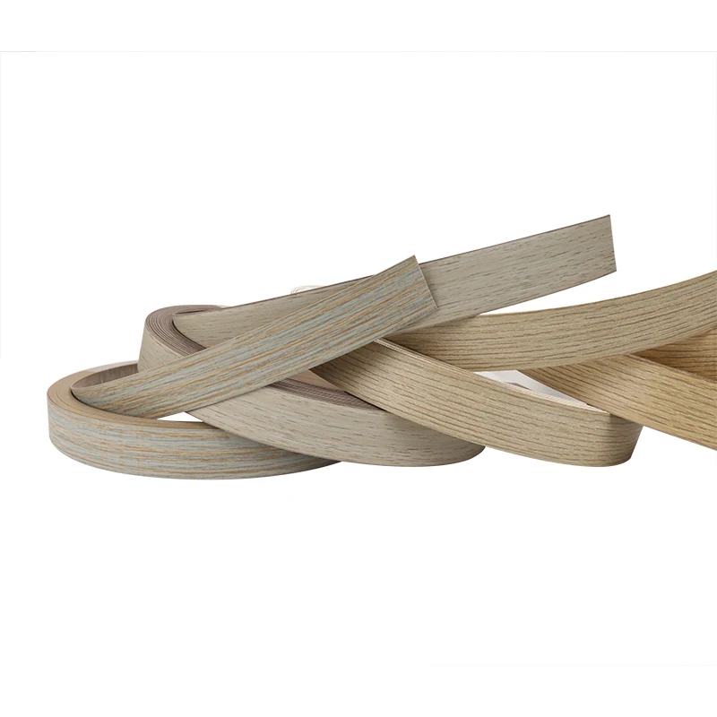 Particle board kitchen furniture edge banding eco-friendly wood grain solid color support customized