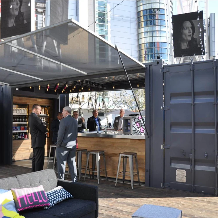 Easy Assemble prefabricated restaurant metal container coffee shop Made In China