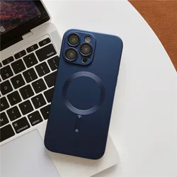 Роскошный мягкий чехол из жидкого силикона для Magsafe iPhone 14 13 12 11 Pro Max беспроводное зарядное устройство магнитная Противоударная задняя