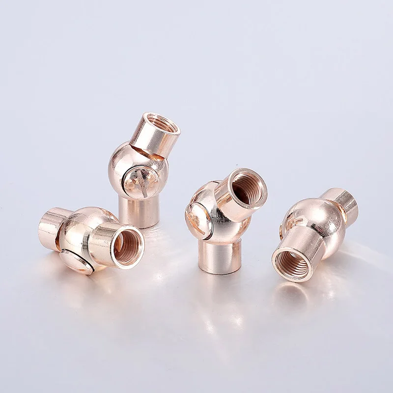 Factory Price Brass Adjustable Lamp Swivel Rotary Swivel Joint Lamp Swivel Ball Joint Metal Swivel Joint Use For Lamp