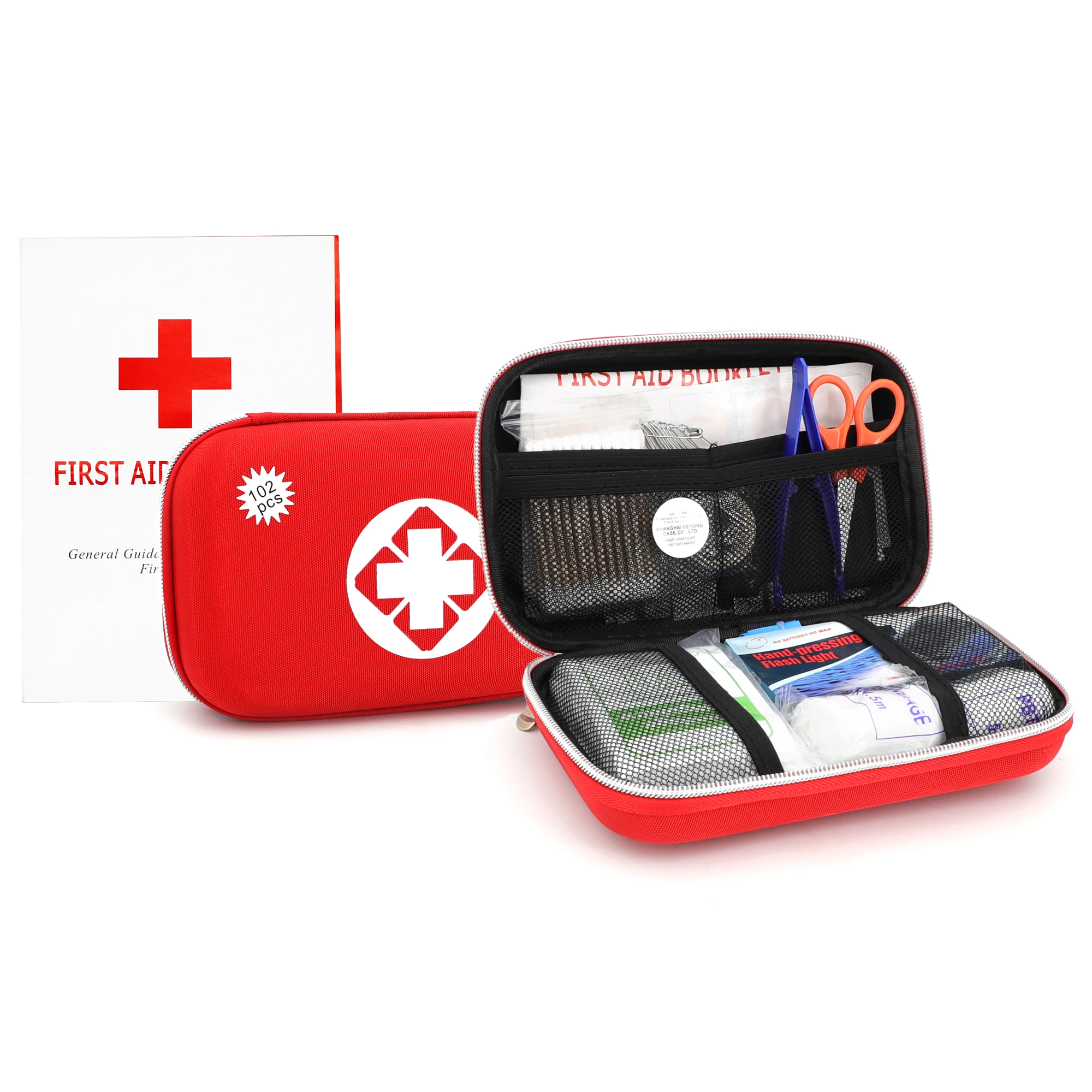 Custom waterproof personalized first aid survival emergency kit empty bag with medical supplies for camping car travel logo
