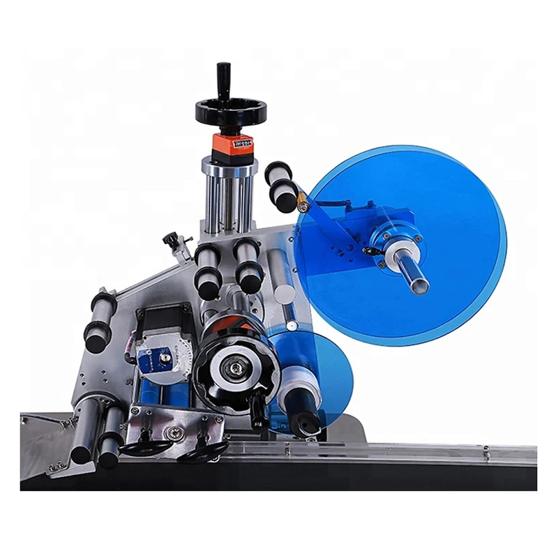 Automatic labeling machine side surfaces self adhesive labels round flat square bottle tuna cans essential oil perfume