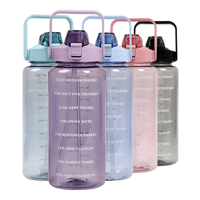 Big Size 2L 64 oz Half Gallon Plastic Sport Water Bottle