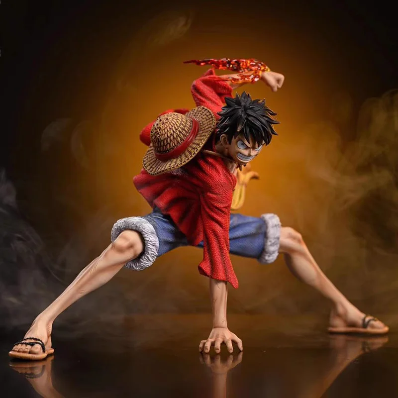 18cm anime one pieces Luffy Figures Monkey D. Luffy Battle Style Action Figures PVC Anime Collection Model Toys