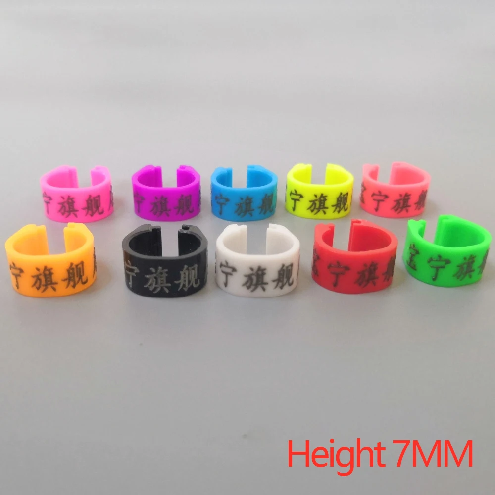 Cheaper price Pigeon Leg Plastic Foot Clip Rings Band for Birds Chickens Tags Mixed Color pigeon foot ring