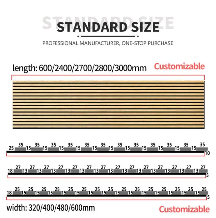 Diffusion Natural Veneer Oak Wall Akupanel Eco-Friendly Sound Absorption Slatted Wood Acoustic Panel