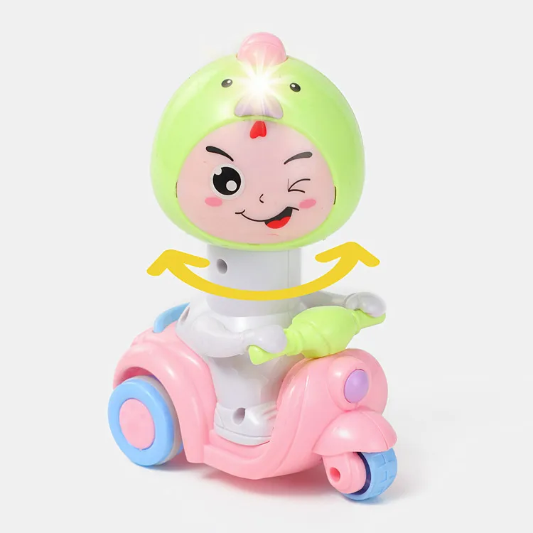 Высококачественная Веселая игрушечная машинка для малышей с нажимом, игрушечная машинка с принудительным возвратом, игрушка с фрикционным движением животных с подсветкой и музыкой